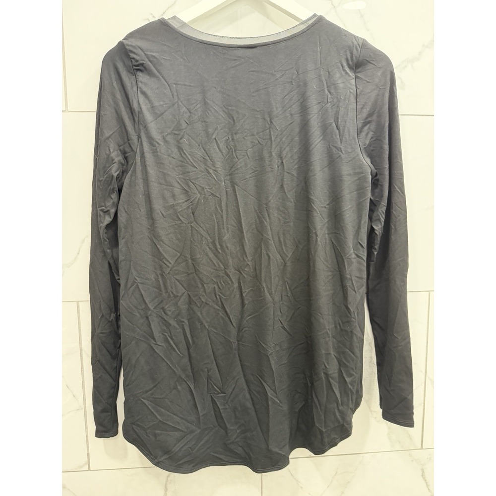 NEW SheBird Women's Black Long Sleeve Top Bra Size M/L - Picture 6 of 6